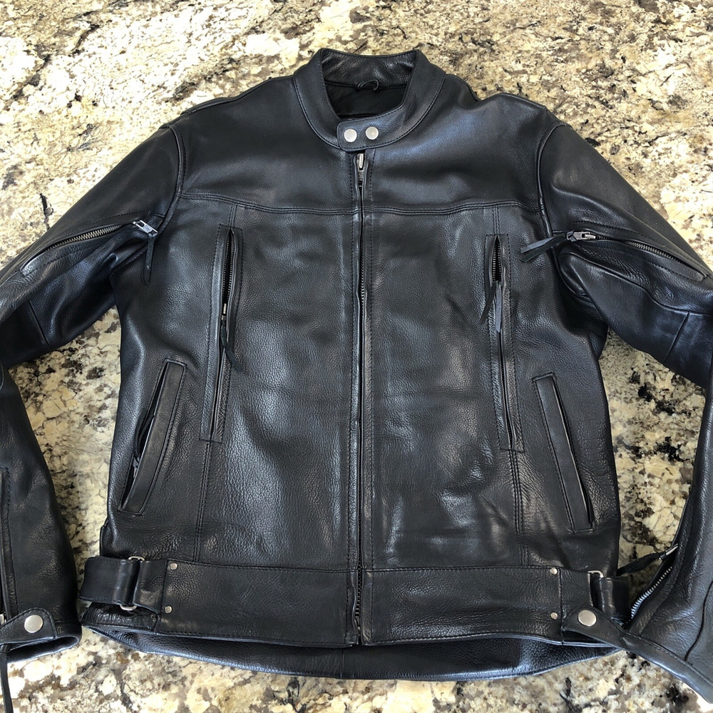 Men's Black Leather Jacket